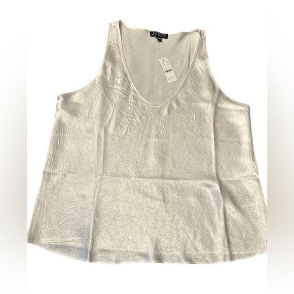 J. Crew Women’s Scoopneck Tank Top in Textured Satin Size 3X #CB797 - Picture 2 of 5